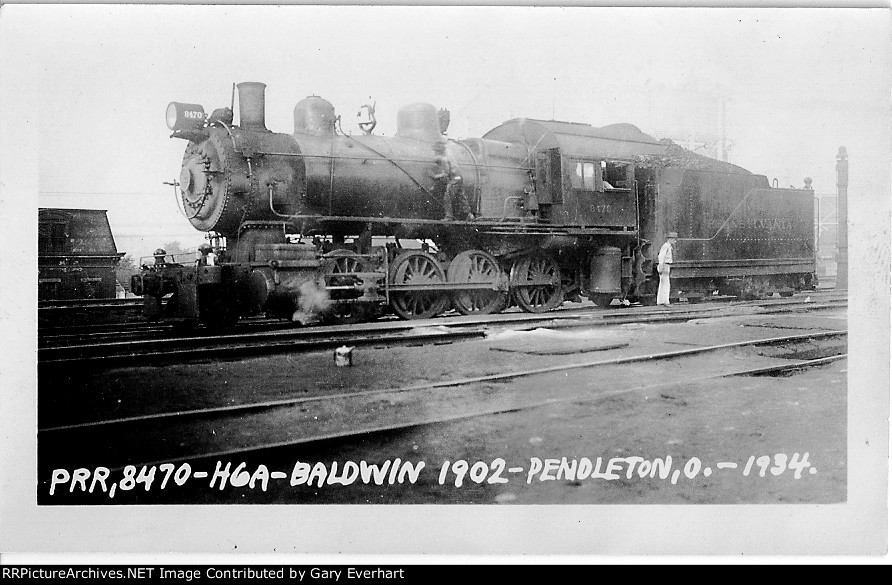 PRR 2-8-0 #8470 - Pennsylvania RR (ex-8500, nee-2312)